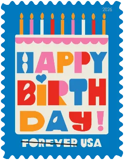 Another view of Happy Birthday Stamp