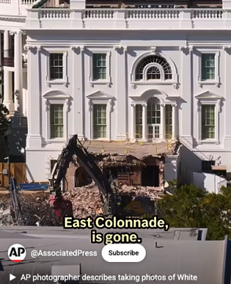 photo of White House just after East Wing has been demolished