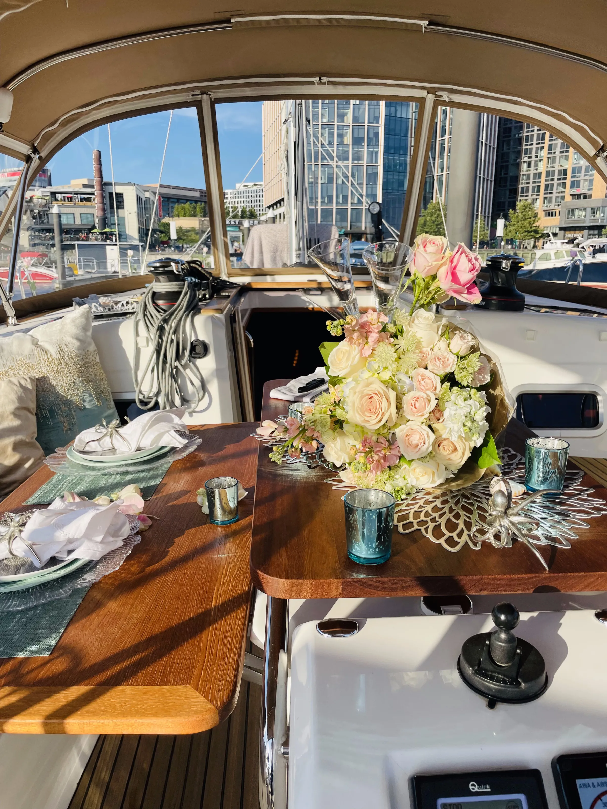 Troy Knapp prepares exquisite dishes on his Jeanneau Sun Odyssey 469.