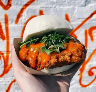 A chicken sandwich from Ekiben. Photo courtesy Ekiben.