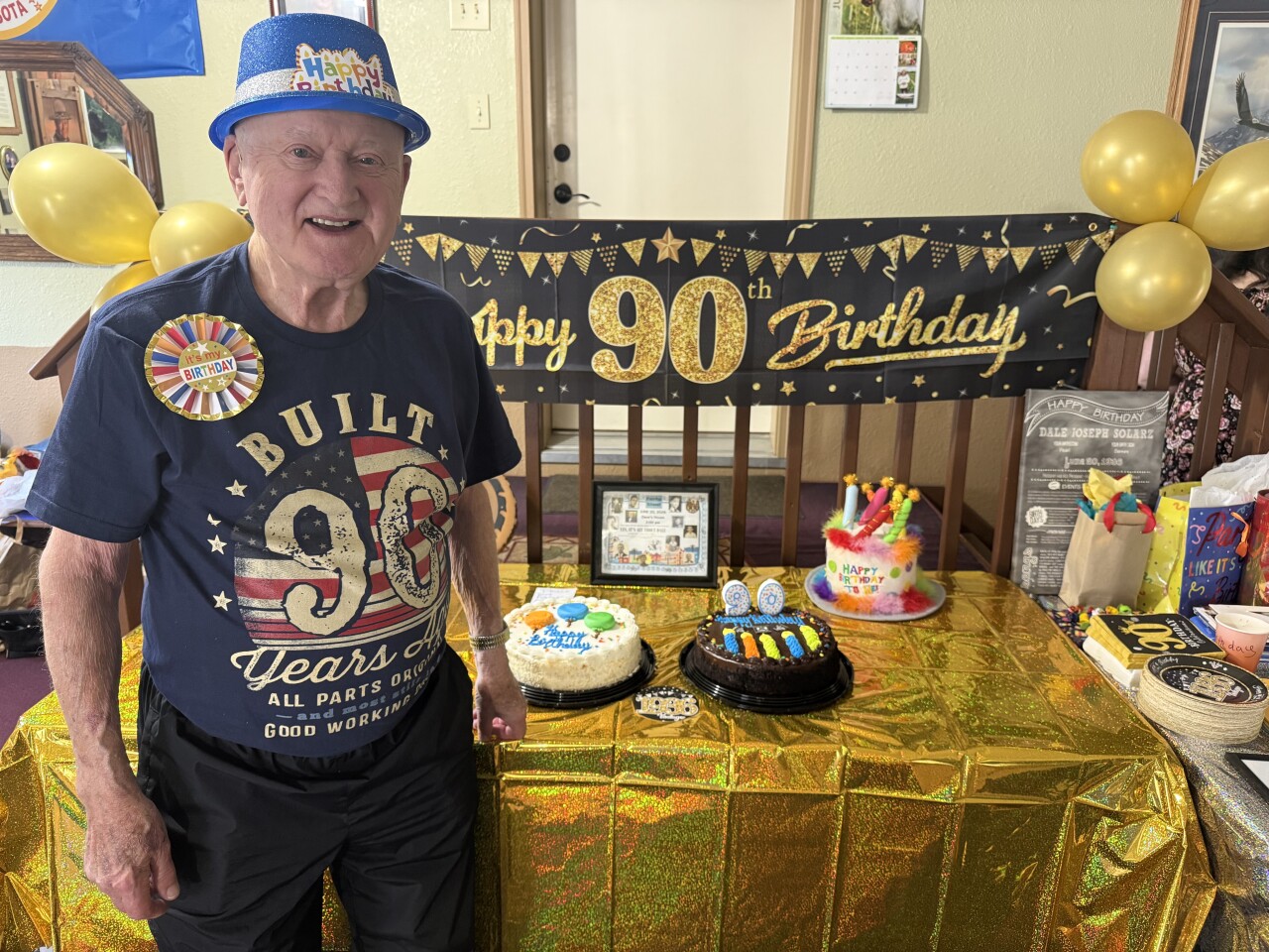 Dale celebrating his 90th birthday in June