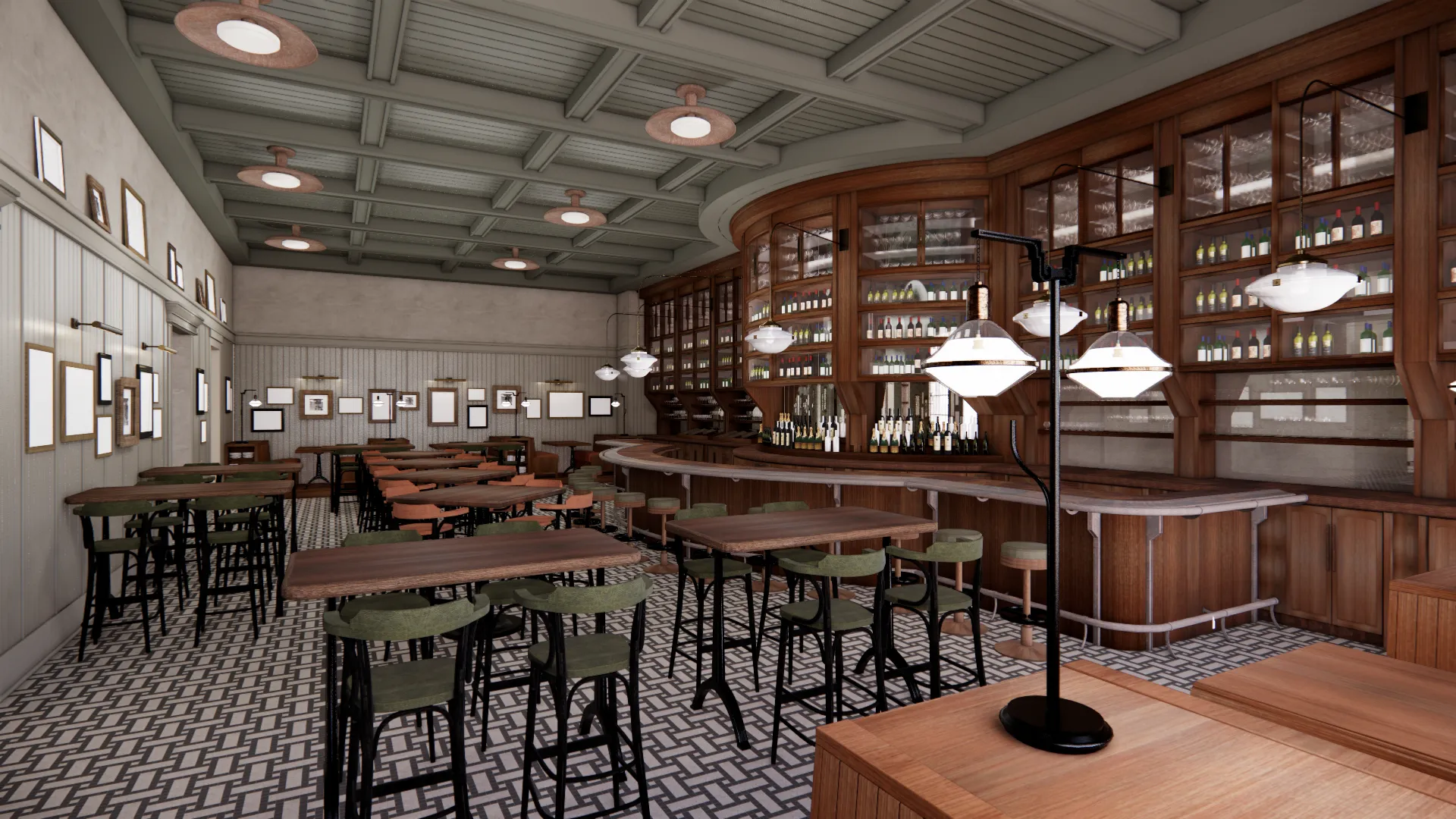 The oyster bar at Ebbitt House.