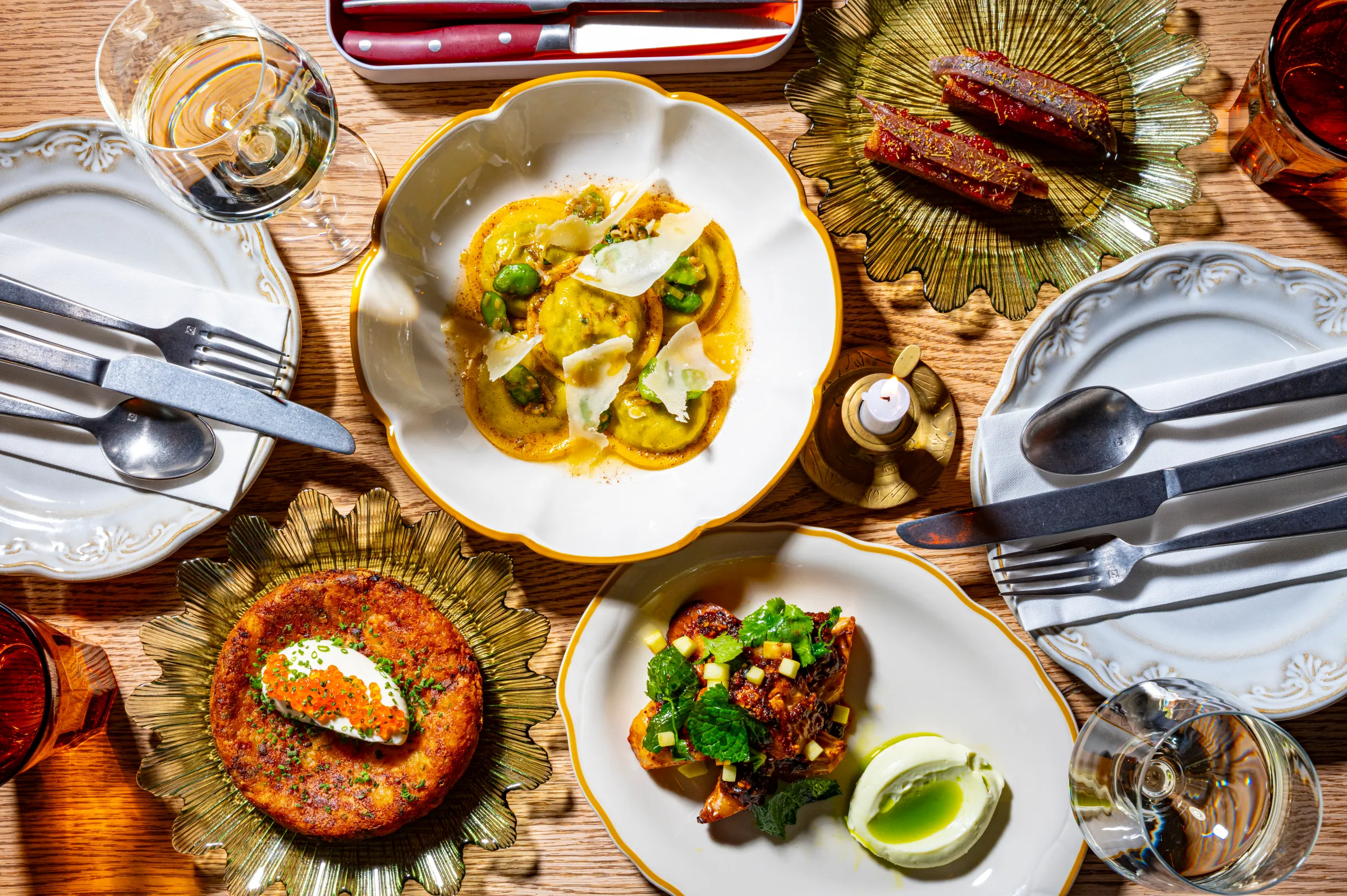 Rye Bunny opened this spring with pastas, fried chicken, roasted parsnips, and anchovy toast.