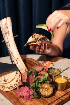 A soft taco assembly platter from Luma. Photo courtesy Live! Casino & Hotel Maryland.