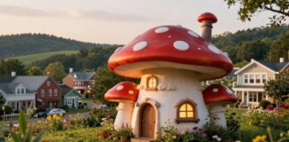 Germantown’s Unique Giant Mushroom-Shaped House Captivates Local Residents